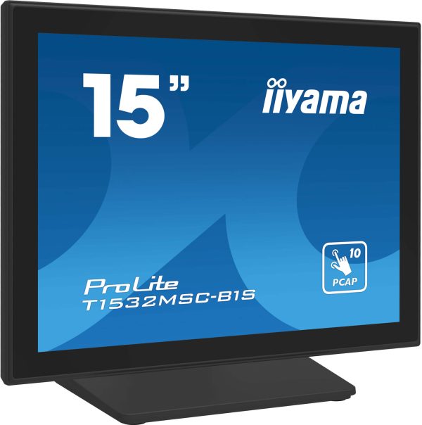 Moniteur 15" Tactile PCAP TN 10 points 1024x768 HP - T1532MSC-B1S