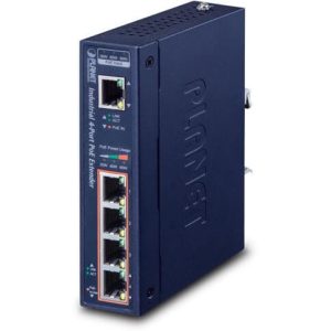 Extender Indus 1xRJ45 In (bt) / 4xRJ45 Out (at) - IPOE-E174