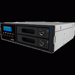 Système RAID interne 5"1/4 2 baies 2"1/2 SATA LCD - IR2022
