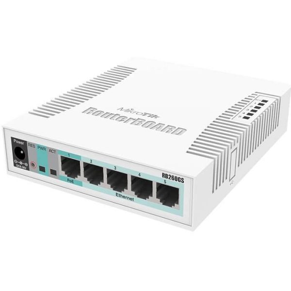 Smart Switch 5 Giga + 1 SFP RB260GS - CSS106-5G-1S