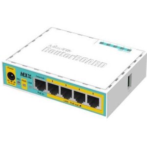 Routeur 5 ports 100Mbits (4 PoE) hEX PoE Lite - RB750UPR2