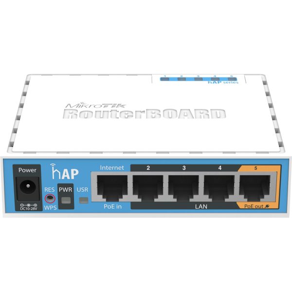 Routeur 5 ports (1 PoE) + Wifi n hAP USB (3G) - RB951UI-2ND