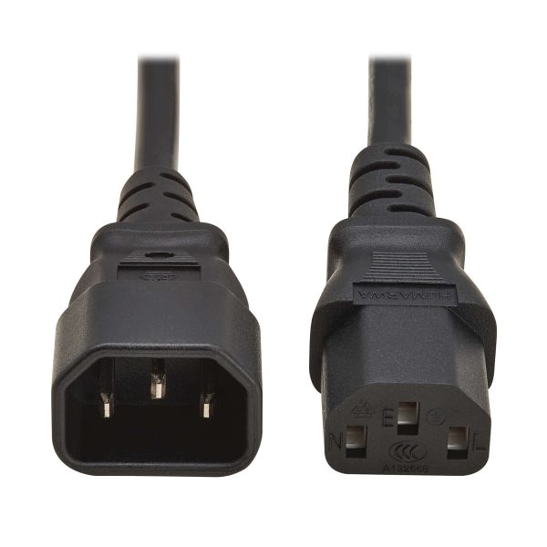 Cordon d'alimentation C13 vers C14 10A 2M Noir - P004-02M-EU