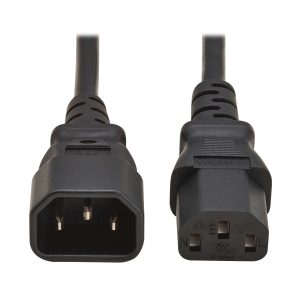 Cordon d'alimentation C13 vers C14 10A 0,5M Noir - P004-P5M-EU