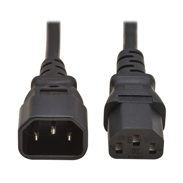 Cordon d'alimentation C13 vers C14 10A 0,5M Noir - P004-P5M-EU
