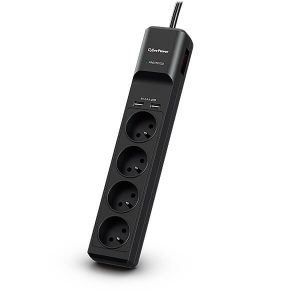Multiprise 10A - 350J  4 prises FR + 2 ports USB - P0420SUDO-FR