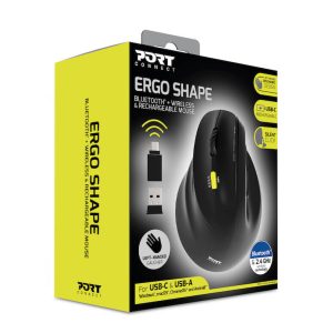 Souris Bluetooth & 2,4Gh rechargeable ergo gaucher - 910008