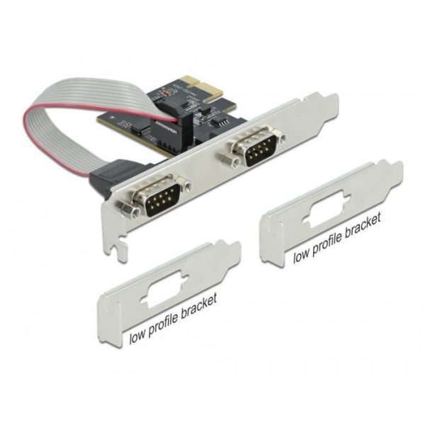Carte PCI Express 2 ports RS232 Dual Profile - 90001