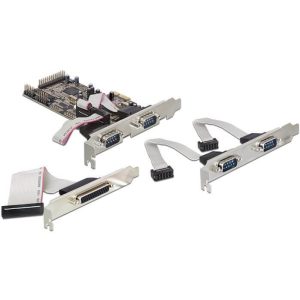 Carte PCI Express 4 série 1 parallèle Dual Profile - 89177