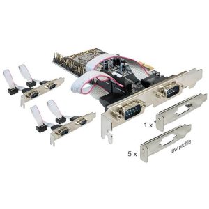 Carte PCI Express 6 ports série RS232 Dual Profile - 89347