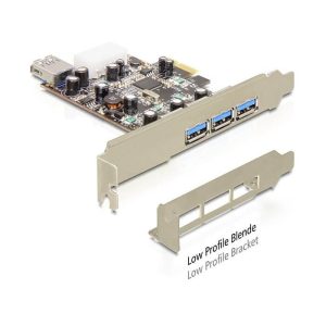 Carte PCI Express USB 3.0 3+1 ports Dual Profile - 89281