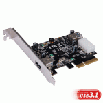 Contrôleur PCI Express USB 3.1 A 1 int. + 1 ext. - U-1140