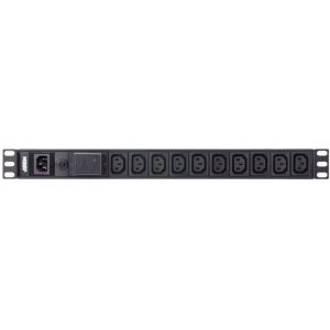 Multiprise 19" 10 sorties IEC 1U 10A prot. Surt. - PE0110SG-AT-G