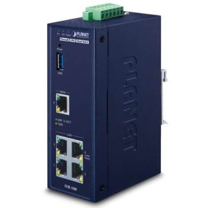 Routeur industriel 1Wan 4Lan SPI firewall -40/75° - IVR-100