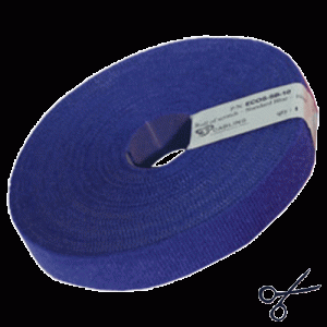 Attache câbles velcro  10m bleu - ECOS-SB-10