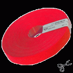 Attache câbles velcro  10m rouge - ECOS-SR-10