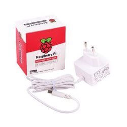 Alimentation blanche USB 5V 3A pour Raspberry Pi 4 - SC0213