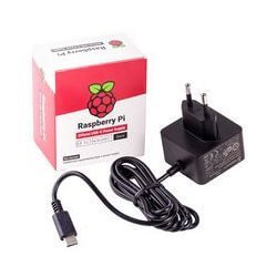 Alimentation noire USB C 5V 15W Raspberry Pi 4 B - SC0217