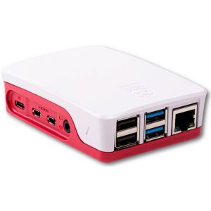 Boitier Blanc/Rouge  pour Raspberry PI 4 B - PI4B_CASE_RED/WHITE
