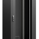 Baie Serv noire 42U 800x1000 porte verre 800kg - RI7-42-80/100-H
