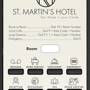 Personnalis. Faceplates room nbr & Handset sticker - 00007013