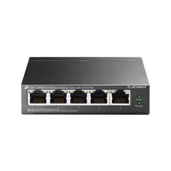 Switch 5 ports 10/100 dont 4 PoE af (41W) - TL-SF1005LP