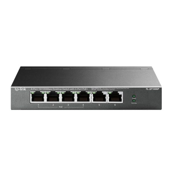 Switch 6 ports 100Mbits dont 4 PoE+ 67W - TL-SF1006P