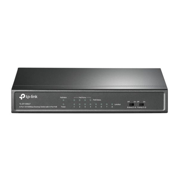 Switch 8 ports 100Mbits dont 4 PoE 41W - TL-SF1008LP