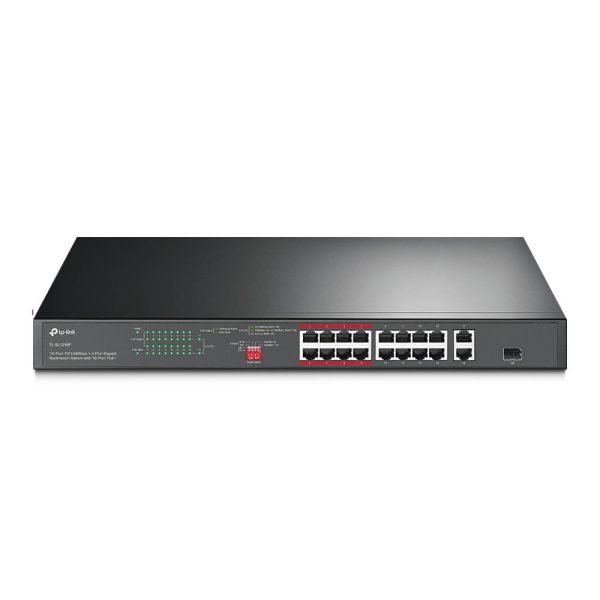 Switch 19" 16 ports 10/100 POE+ 150 W + 2 Giga - TL-SL1218P