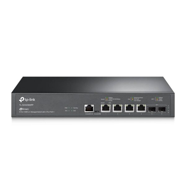 Switch L2+ JetStream 4 RJ45 10Go PoE bt + 2 SFP+ - SX3206HPP