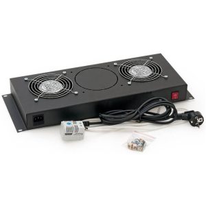 Chapeau de ventilation  2 ventil + thermostat noir - RAB-CH-X25-X1