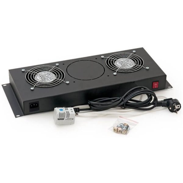 Chapeau de ventilation  2 ventil + thermostat noir - RAB-CH-X25-X1