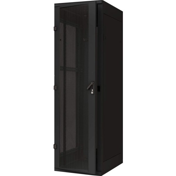 Baie 42U 600x1000 lxP porte perforée 1pt noire