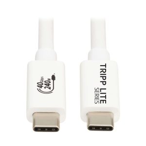 Câble vidéo USB-C 8K 60Hz - PD 240W - Blanc - 1m - U521-1P0M-WH