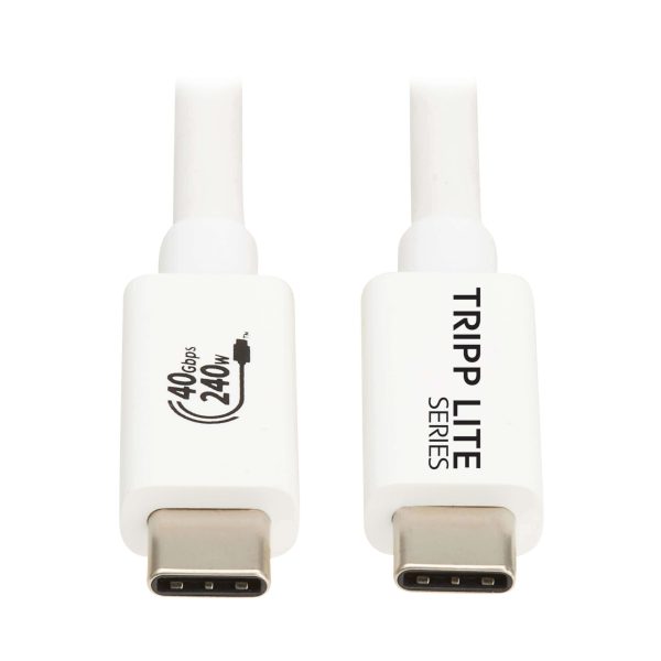 Câble vidéo USB-C 8K 60Hz - PD 240W - Blanc - 1m - U521-1P0M-WH
