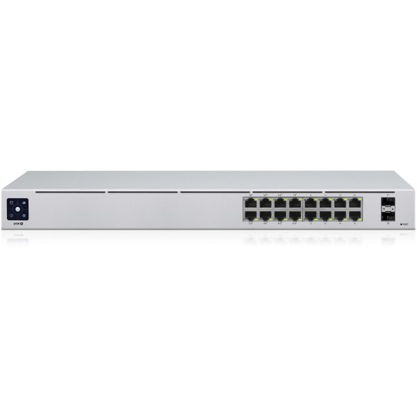 UniFi Switch 8 Giga + 8 Giga PoE 42W + 2 SFP - USW-16-POE-EU