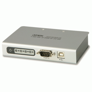 Adaptateur USB série RS232 4 ports DB9 Mâle - UC2324