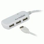 Hub USB 2.0 actif A Mâle/ 4 Femelles 12m - UE2120H