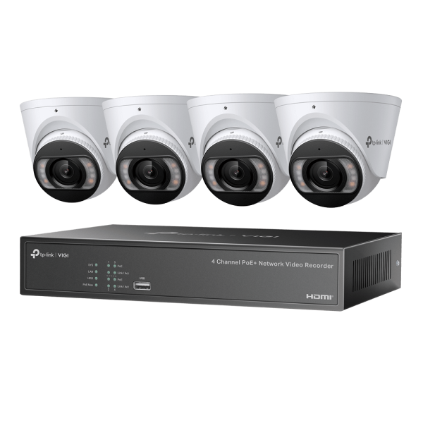 Kit NVR POE 4 canaux 2To + 4 caméras S445-2,8mm - VIGI NK4P-T4425-2T