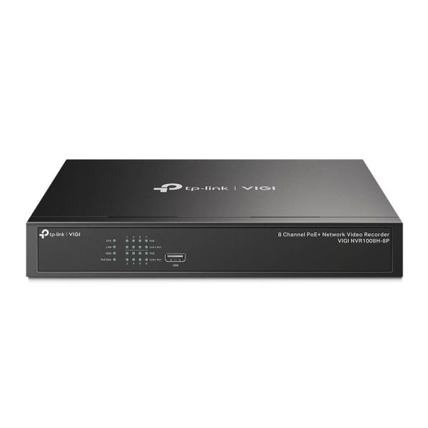 NVR 8 canaux 8 RJ45 PoE+ 53W HDMI 4K H265 1 HDD AI - VIGI NVR1008H-8P