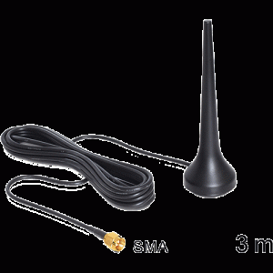 Antenne magn. GSM Quadband SMA 2dBi avec câble 3m - 88690