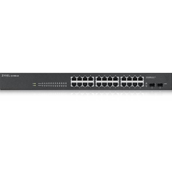 Switch 19" Smart 24 ports Giga +2 SFP fanless - GS1900-24-EU0102F