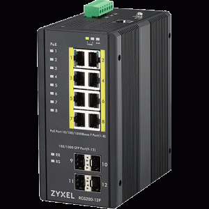 Switch indus man. IP30 8x Giga PoE+ 4 SFP -40/75° - RGS200-12P-ZZ0101F