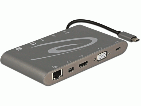 Dockstation USB 3.1 Type C 4K -> 9S + Card reader - 87297