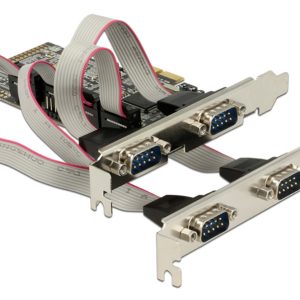 Carte PCI Express 4 ports RS232 DB9 dual profil - 89178