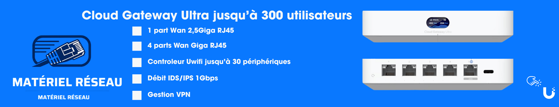 Bannière bleu ciel